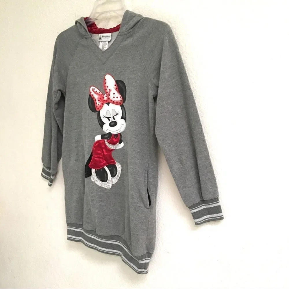 ‎Disney fancy Minnie Mouse tunic hoodie/ mini dress XS*